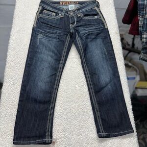 Hydraulic women's Dark Blue Jeans, capri style, size 1/2